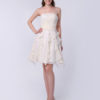 Elegant A-line Bright Silk Chiffon Ruffle Strapless Dress - Image 2