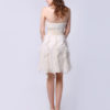 Elegant A-line Bright Silk Chiffon Ruffle Strapless Dress - Image 4