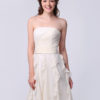 Elegant A-line Bright Silk Chiffon Ruffle Strapless Dress - Image 3