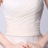 Elegant A-line Bright Silk Chiffon Ruffle Strapless Dress - Image 7