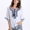Half Sleeves Lace Up Top