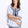 Half Sleeves Lace Up Top - Image 3