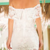 Lace Dress Women Bardot Dress Off The Shoulder Short Sleeve Dress - Image 3