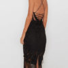 Lace Dress Women Bodycon Strappy Slim Fit Sheath Dress With Tassels - Image 10