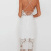 Lace Dress Women Bodycon Strappy Slim Fit Sheath Dress With Tassels - Image 3