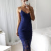 Lace Dress Women Bodycon Strappy Slim Fit Sheath Dress With Tassels - Image 6