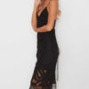 Lace Dress Women Bodycon Strappy Slim Fit Sheath Dress With Tassels - Image 9