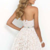 Lace Dress Women's Sweetheart Neckline Pleated Fit Flare Dress - Image 2