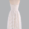 Lace Dress Women's Sweetheart Neckline Pleated Fit Flare Dress - Image 4