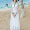 Lace Maxi Dress Women Sheer Long Beach Dress - Image 2