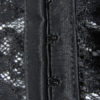 Lace Semi-Sheer Open Front Black Robe - Image 2