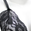 Lace Semi-Sheer Open Front Black Robe - Image 5