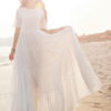 Maxi Dress Short Sleeves Chiffon Dress Long Beach Dress
