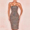 New Arrival Women Vestidos Sexy Elegant Midi Clubwears Runway Party Dress