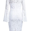 Off The Shoulder Lace Dress Bell Sleeve Shaping Party Dress - Image 3