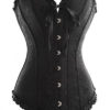 Overbust Corset Top Waist Trainer Lace Up Body Shaper Sexy Lingerie - Image 3