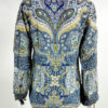 Plus Size Blouse Balloon Sleeve Printed Lace Up Bohemian Loose Top - Image 4