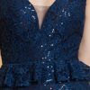 Prom Sexy Split Peplum Lace Sequin Floor Length Formal Evening Dresses - Image 5