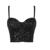 Rhinestone Beading Vest Women Party Nightclub Tank Top