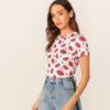 Round Neck Minimalist Women T shirt - Image 4