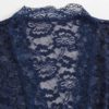 Scallop Floral Lace Coat Sexy Women Underwear Night Gown Sleepwear - Image 4