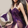 Semi-sheer Lace Side Split Gowns & Robes - Image 2