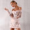 Sexy Lace Slash Neck Elegant Off Shoulder Bodycon Club Dresses - Image 3