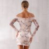 Sexy Lace Slash Neck Elegant Off Shoulder Bodycon Club Dresses - Image 4