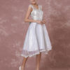 Short High -low Organza Applique Detachable Illusion Homecoming Prom Dress - Image 5