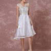 Short High -low Organza Applique Detachable Illusion Homecoming Prom Dress - Image 6