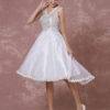 Short High -low Organza Applique Detachable Illusion Homecoming Prom Dress - Image 7