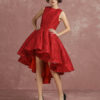 Short Lace Cocktail Pleated A Line High Low Homecoming Prom  Dress - Image 2