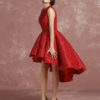 Short Lace Cocktail Pleated A Line High Low Homecoming Prom  Dress - Image 5
