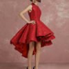 Short Lace Cocktail Pleated A Line High Low Homecoming Prom  Dress - Image 7