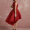 Short Lace Cocktail Pleated A Line High Low Homecoming Prom  Dress - Image 9