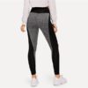 Sporting Casual Wide Waist Color Block Leggings - Image 2