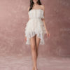 Tiered Strapless A-line High Low Dress