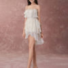 Tiered Strapless A-line High Low Dress - Image 4