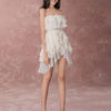 Tiered Strapless A-line High Low Dress - Image 5