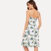 Boho Single Breasted Pocket Tropical Print Midi Dress - Image 4