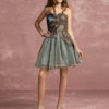 Tulle Applique Beaded Sweetheart A line Short Party Prom Dress