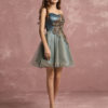 Tulle Applique Beaded Sweetheart A line Short Party Prom Dress - Image 2