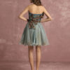Tulle Applique Beaded Sweetheart A line Short Party Prom Dress - Image 6