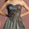 Tulle Applique Beaded Sweetheart A line Short Party Prom Dress - Image 7