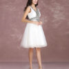 Tulle Lace Applique Beading Homecoming Knee Length Cocktail Prom Dress - Image 3
