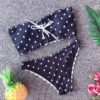 Women Dot Swimsuit Push Up Bandeaukini Padded Bra Swimwear - Image 2