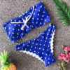 Women Dot Swimsuit Push Up Bandeaukini Padded Bra Swimwear - Image 4