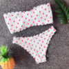 Women Dot Swimsuit Push Up Bandeaukini Padded Bra Swimwear - Image 7