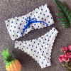 Women Dot Swimsuit Push Up Bandeaukini Padded Bra Swimwear - Image 8