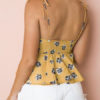 Women Floral Camis Straps Knotted Stretch Top - Image 3